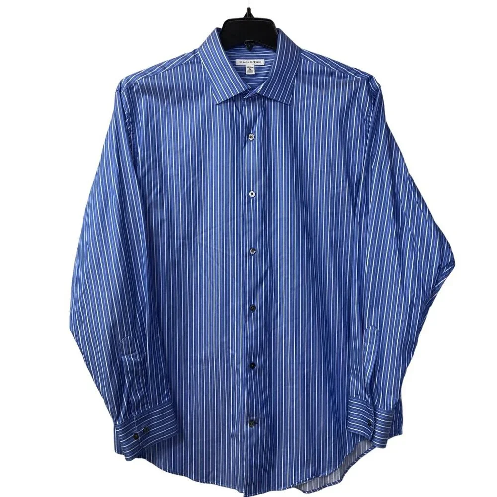 BANANA REPUBLIC MENS LONG SLEEVE SHIRTS‎ SIZE 17-17.5